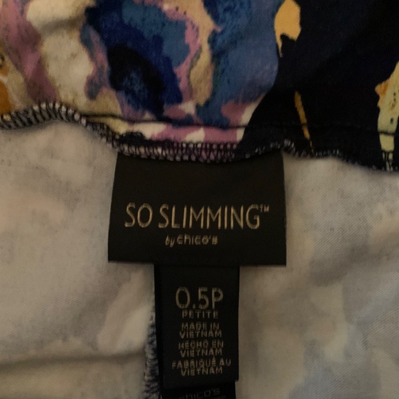 So Slimming Petite Brigitte Primavera‎  Floral slim  Ankle pants. Worn twice - Picture 7 of 8